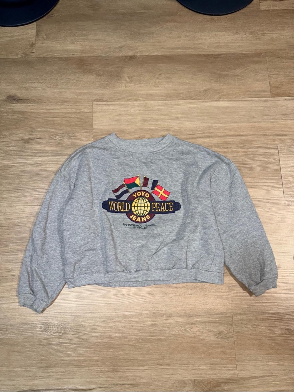 YOYO World Peace Gray Crewneck Sweatshirt